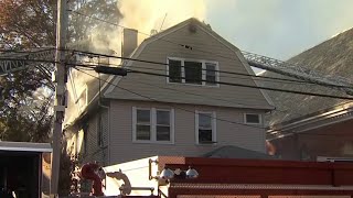 Firefighters battle fire in multifamily home in Hartford [upl. by Vivia]