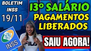 ✔️SAIU AGORA ANTECIPAÇÃO 13° SALÁRIO INSS  PAGAMENTOS LIBERADOS [upl. by Aleron63]