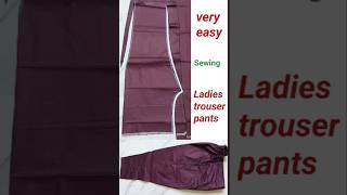 Ladies trouser pants cutting and stitching Trouser pants cutting and stitching [upl. by Zedecrem787]