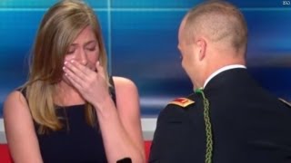 Watch Soldiers surprise proposal live on HLN [upl. by Ramaj]