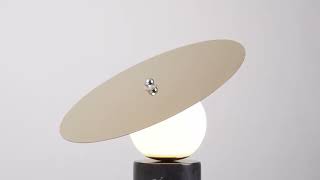 Bola Disc Table Lamp Black Marble Installation [upl. by Marchelle]