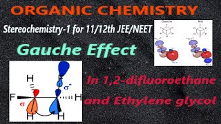 Stereochemistry1 Gauche effect 12difluoroethane and in ethylene glycol part3 [upl. by Yeh343]