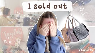 I sold out of my new product MAY scrunchie  bow launch  Big chats and making studio vlog 146 [upl. by Alicia]