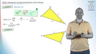 Goniometrie  zijden berekenen met SOS CAS TOA  WiskundeAcademie [upl. by Gnaw218]