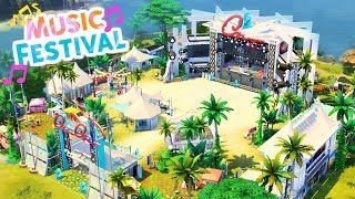 MUSIC FESTIVAL  Sims 4 Speed Build [upl. by Craggie]