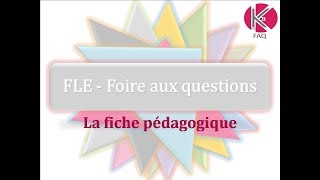 Vidéo n°5  Fiche pédagogique [upl. by Mcspadden]