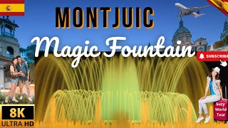 The Captivating Magic fountain of Montjuic in Barcelona Spain Europe Tour [upl. by Corydon]