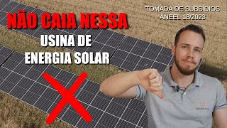 Usina de Energia Solar  NÃO CAIA NESSA [upl. by Yromem]