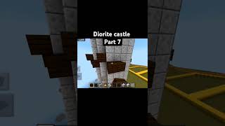 Minecraft diorite castle 🏰 part 7 tower build minecraft shorts gaming castle wall [upl. by Garson]