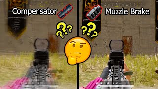 Will the Muzzle brake replace the Compensator 🤔 pubg gaming [upl. by Nylazor333]