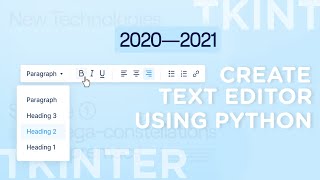How To Build a Text Editor with PYTHON and TKINTER [upl. by Enimajneb]