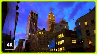 MANHATTAN Evening 🗽 New York City Virtual Tour 4K [upl. by Aseneg]