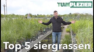 Arjans Top 5 siergrassen  TUINPLEZIER [upl. by Ahsinuq512]