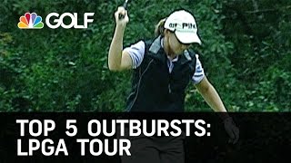 Top 5 Outbursts LPGA Tour  Golf Channel [upl. by Ahseal224]