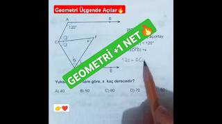 Geometri 1 Net  Geometri Üçgende Açılar Soru çözümü 🔥 soruçözümü yks tyt geometri [upl. by Manvil]