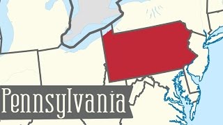 Two Minute Tour of Pennsylvania 50 States for Kids  FreeSchool [upl. by Linetta]