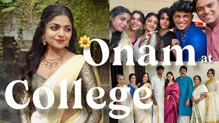 College Onam vlog🪷🌼  Hansika Krishna [upl. by Hteb936]