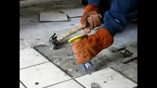 HOW TO REMOVE TILE THE EASY WAY  Be Your Own Handyman  Home [upl. by Aeret159]