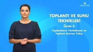 TOPLANTI VE SUNU TEKNİKLER  Ünite 3 Özet [upl. by Biamonte]