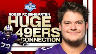 Will the 49ers pick the FASTEST OL in the draft Roger Rosengarten has McCaffrey Troy Fautanu ties [upl. by Tartan]