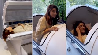 Actress Samantha Trying Collagen Bed Therapy  MS Talkies [upl. by Fredek]