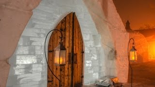 Quebec Ice Hotel [upl. by Sukramal]