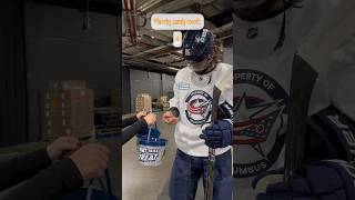 Blue Jackets Trick or Treat SURPRISE Part 1 🍬🎃👻 cbj nhl shorts sports halloween [upl. by Eenhpad79]