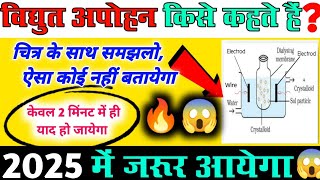 विधुत अपोहन किसे कहते हैं  12thchemistry  vidyut apohan kya hai  What is Electrodialysis [upl. by Yuma293]