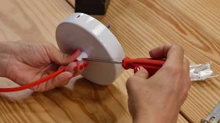 Tutorial how to assemble a metal ceiling rose kit with metal cable retainer [upl. by Uamak219]