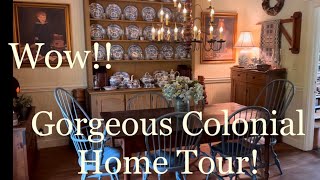 Must See Gorgeous Colonial Home  Lots of Antiques amp Primitives [upl. by Rickart]