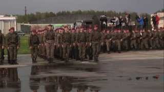 173d Infantry Brigade Combat Team Airborne Soldiers welcome ceremony in Poland [upl. by Erret]