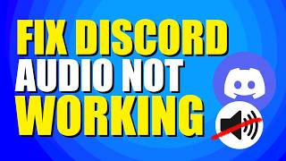 How To Fix Discord Audio Not Working Diagnose amp Fix [upl. by Yenohtna]