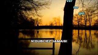 Noubliez Jamais  Cocker  Karaoke [upl. by Aimee]