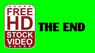 Free Stock Videos – text scramble “the end” animation on green screen [upl. by Adnahcir335]