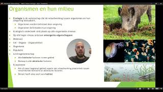 Klas 4 VWO Thema 5 Ecologie Basisstof 1 Ecologie op alle organisatie niveaus deel 1 [upl. by Anayra]