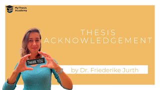 ✍ How to Write a Thesis Acknowledgement Just Saying „Thank You” [upl. by Kwei]