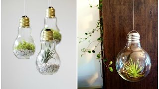 DIY Decoração com lâmpadas recicladas  TUTORIAL [upl. by Custer]