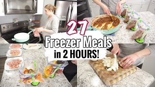 27 EASY Freezer Meals in 2 HOURS  CHEAP AND EASY FREEZER MEAL PREP 2022  Katelyns Kitchen [upl. by Armbrecht]