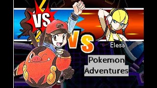 Black vs Elesa Pokemon Adventures [upl. by Ecyrb]