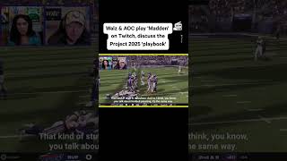 AOC Tim Walz Play Madden NFL While Discussing Project 2025 [upl. by Hsu408]