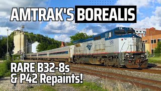 Amtraks Newest Train The Borealis With Rare Locomotives  B328WH P42 and ALC42s [upl. by Zildjian]