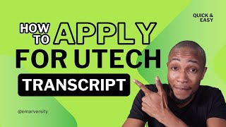 How to Apply for UTech Transcript Online [upl. by Deena]