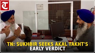 SAD chief Sukhbir Singh Badal urges Akal Takht to expedite Tankhah decision [upl. by Tioneb764]