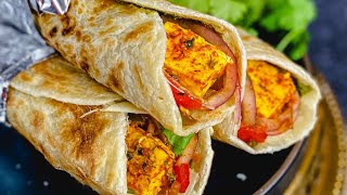 Paneer Roll Dinner Idea Kathi Roll Dinner easy to make recipe [upl. by Nayb]