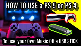 HOW TO use a PS5 or PS4 to play your MUSIC off a USB [upl. by Latton]