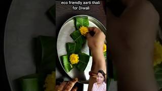 eco friendly Aarti thali decoration ideas for Diwali ytshorts diwali aartithali home [upl. by Nylorac]