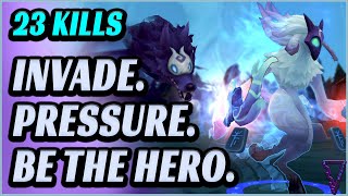 Get Fed With Aggression amp Heavy Lane Pressure ft Kindred vs Shyvana  Jungle Carry Guide [upl. by Randell]