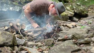 River rock explodes in campfire [upl. by Ydurt]