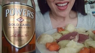 SassEsnacks ASMR  Irish Corned Beef  Soda Bread  Eating Sounds  Mukbang  Powers Whiskey [upl. by Yauqaj]