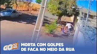 EXCOMPANHEIRO PRESO MORTA COM GOLPES DE FACA NO MEIO DA RUA [upl. by Anirtep]